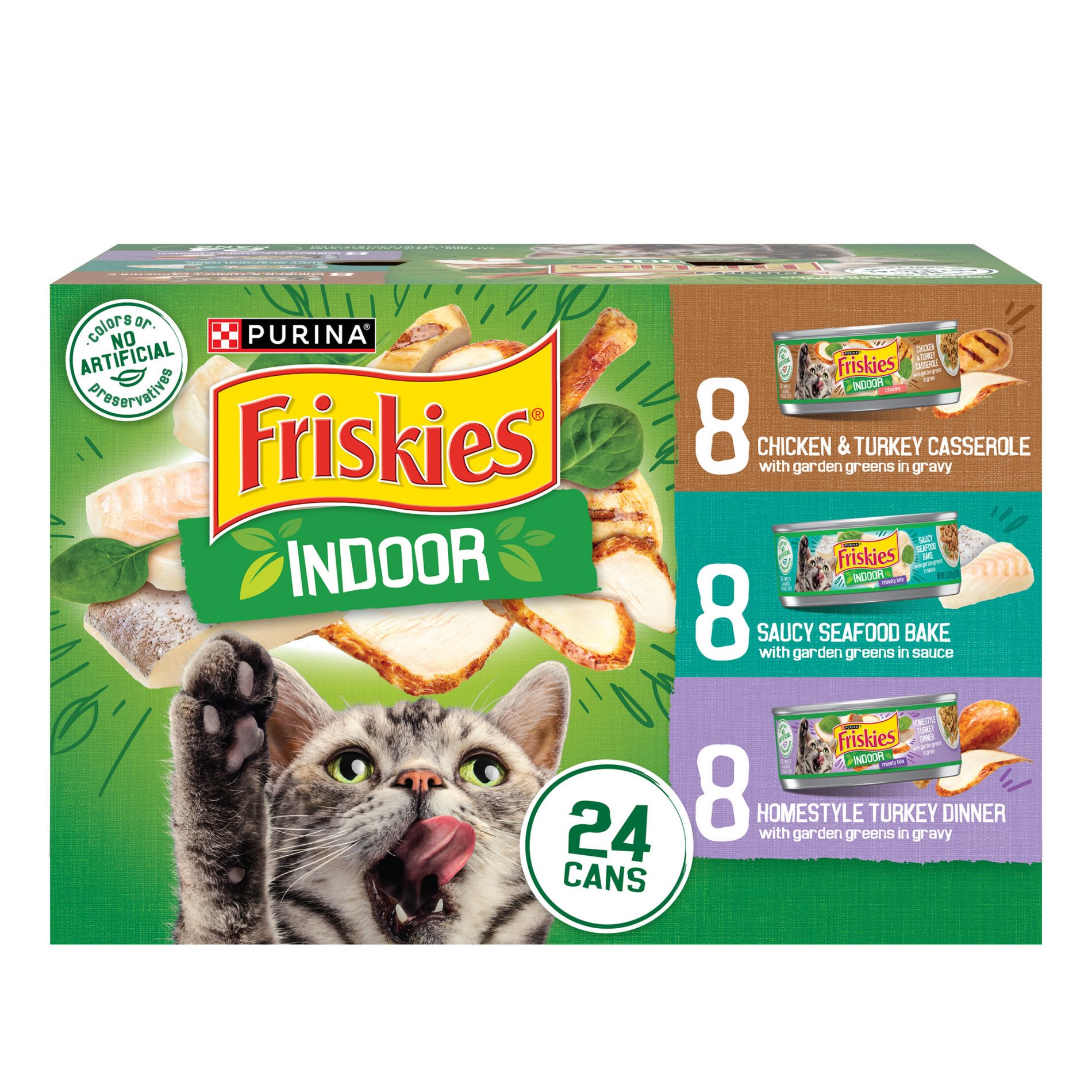 Friskies Casserole Saucy Homestyle Turkey and Seafood Flavor Wet Cat Food - 8.25lb/24ct