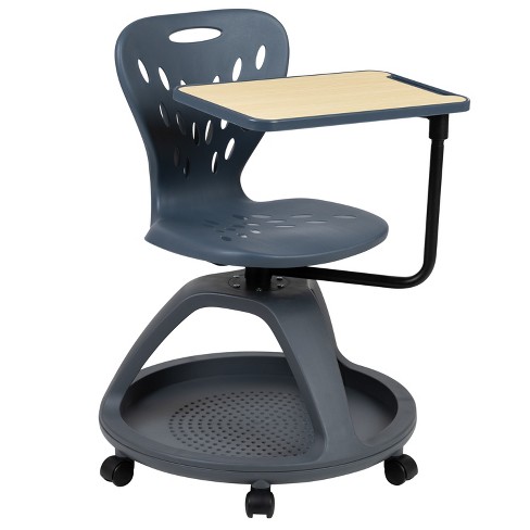 Flash Furniture Student Desk in Black and Gray