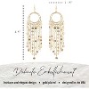 Bohemian Boho Tassel Dangle Drop Earrings for Women – Lightweight Filigree Gypsy Coin Chandelier Disc Charm Hoops – Included Gift Box - 2 of 4