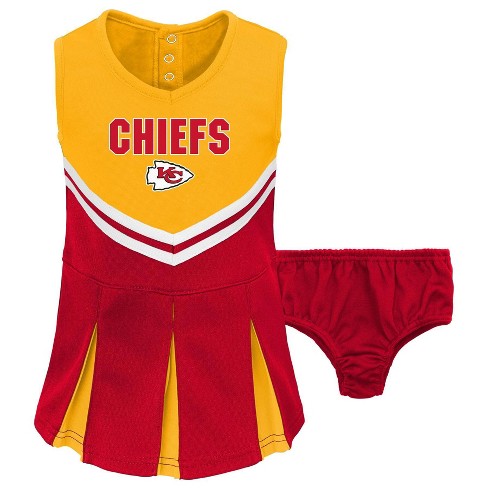 NFL Baby Girls Kansas City Chiefs Dress & Diaper Cover Set - 18mo