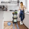 Itopfox 3-Tier Rolling Utility Cart with Lockable Wheels, Mesh Baskets for Kitchen, Office, Living Room, Garage Storage Organizer - 3 of 4