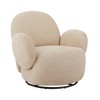 Whisen Accent Chair & 360° Swivel Armlesschair with Space-Saving Design - 4 of 4