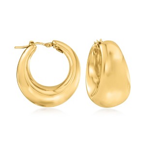 Ross-Simons Italian 18kt Gold Over Sterling Hoop Earrings - 1 of 4