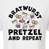 Women's - Peanuts - Bratwurst Pretzel And Repeat Snoopy Cropped Graphic T-Shirt - 2 of 4