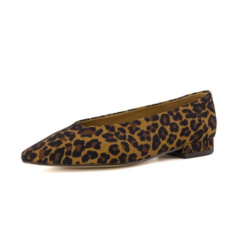 Обувь CUSHIONAIRE Gabor Women's Pointed Toe Slip-On Flat +Memory Foam Fabric Leopard 8
