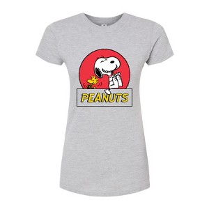 Women's - Peanuts - Snoopy Woodstock Circle Fitted Graphic T-Shirt - 1 of 3