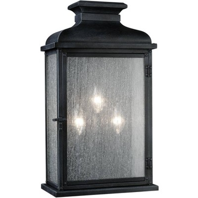 Generation Lighting Pediment 18 1/4" High Zinc 3-Light Outdoor Wall Light