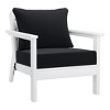WestinTrends Avalon Outdoor Modern HDPE Patio Club Chairs with Deep Seat Cushions (Set of 2) - 4 of 4