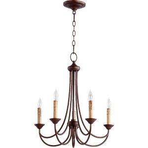 Quorum Lighting Brooks 5-Light Chandelier, Oiled Bronze, 22 Width, 23.5 Height - 1 of 1