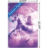 Trends International James Booker - Kitty Cat Riding On Space Galaxy Unicorn Unframed Wall Poster Prints - 3 of 4