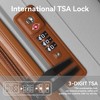 3-Piece Luggage Set, Lightweight Travel Suitcases with Rolling Wheels, TSA Lock, and Molded Corners (20", 24", 28"), White - 3 of 4