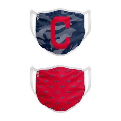 MLB Cleveland Indians Clutch Printed Face Cover Set - 2pk