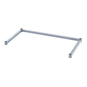 Quantum Storage Systems Tubular 3-Sided Frame, 48"W X 24"D, Wire, Gray Epoxy Antimicrobial Finish, Nsf - 1 of 1