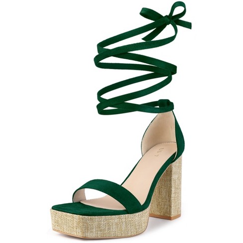 Emerald block cheap heels