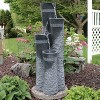 Sunnydaze 41"H Electric Polystone 4-Tier Staggered Pillars Outdoor Water Fountain with LED Lights - 4 of 4