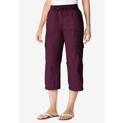 Woman Within Plus Size Convertible Length Cargo Capri/Bermuda