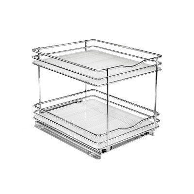 Lynk Professional Slide Out Vertical 8.25" Double Metal Spice Rack Silver: Pull Out Kitchen Storage Organizer, Chrome-Plated — фото 6