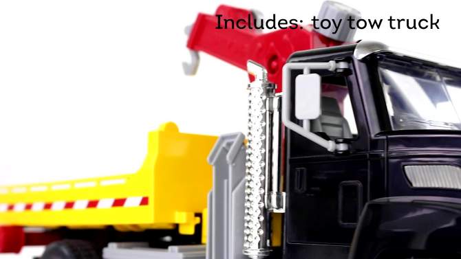DRIVEN by Battat &#8211; Large Toy Truck with Car and Crane Arm &#8211; Tow Truck, 2 of 13, play video