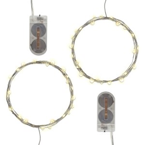 LumaBase Battery-Operated LED Fairy String Lights, Warm White - Set of 2 - 1 of 4