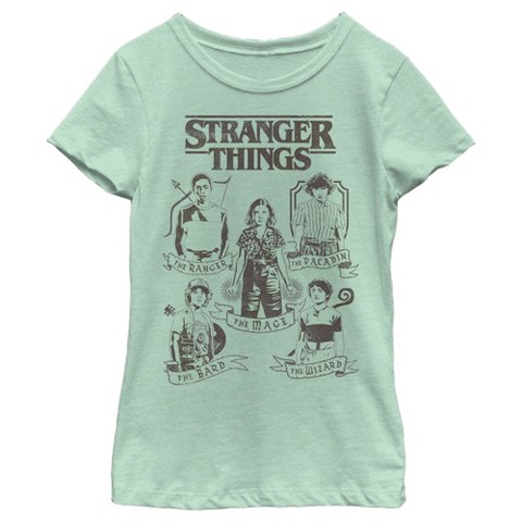 Футболка Stranger Things Group Shot Classes T-Shirt - Mint для девочек, цвет: Мятный