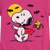 Girls' - Peanuts - Vampire Snoopy and Woddstock Fitted Short Sleeve Graphic T-Shirt - 2 of 4