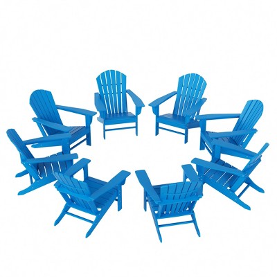 WestinTrends Dylan HDPE Outdoor Patio Adirondack Chair (Set of 8)