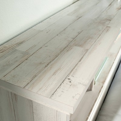 Full/Queen White Plank Wood Headboard with Storage