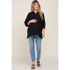 PinkBlush Black Button Down 3/4 Sleeve Maternity Top - 4 of 4