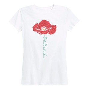 Women's - Instant Message - Be Kind Poppy Short Sleeve Graphic T-Shirt - 1 of 4