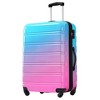 Hardshell Luggage Sets 3 Piece Gradient Color Expandable Suitcase with Spinner Wheels and TSA Lock Lightweight 20" 24" 28" Available,Green+Yellow - 2 of 4