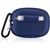 Worryfree Gadgets Case Compatible with Apple AirPods Pro Case Silicone Cover Full Protective Pro Charging Case Skin Cover with Keychain, Blue - 2 of 4