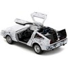DMC DeLorean Time Machine Brushed Metal (Frost Version) "Back to the Future" (1985) Movie 1/32 Diecast Model Car by Jada - 4 of 4