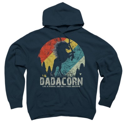 Adult Design By Humans Dadacorn Like A Normal Dad, More Awesome By shirtpublic Pullover Hoodie