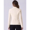 Allegra K Women's Elegant Work Office Lapel Collar Button Down Regular Fit Suit Blazer - 4 of 4