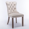 DOMETOUR 2Pcs Modern High-end Velvet Upholstered Dining Chair with Wood Legs Nailhead Trim - 2 of 4