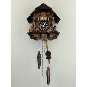 Musical Cuckoo Clock With Hand-Carved Case – 10 Inch With Feeding Deer by River City Clocks - 1 of 4