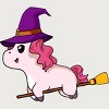 Junior's Design By Humans Witch Unicorn Halloween T Shirt By thebeardstudio T-Shirt - 2 of 3