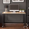 48" Wide Mobile Metal Desk for Home Office with Maple Top - Space Solutions - 2 of 4