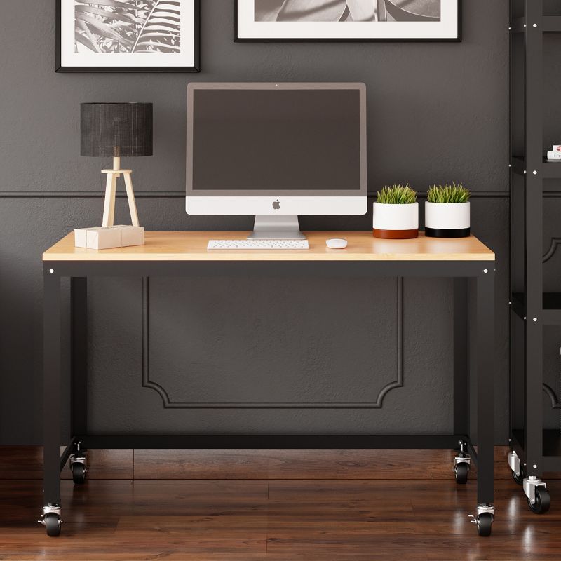 48&#34; Wide Mobile Metal Desk for Home Office with Maple Top - Space Solutions, 2 of 11