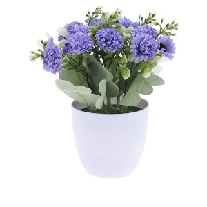 Unique Bargains Artificial Plants Chrysanthemum Plastic 3.74"x3.74"x7.87" 1Pcs - 1 of 4