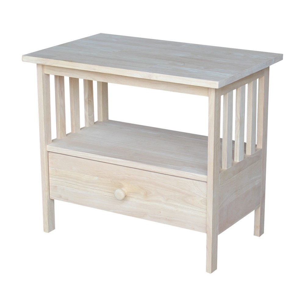 Thomas Mission TV Stand for TVs up to 40" Unfinished - International Concepts: Solid Wood Media Console