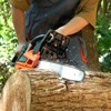VEVOR Gas Chainsaw, 52CC 18" 2.55HP, Gasoline Powered Chain Saw, Handheld Cordless Petrol Chainsaws for Tree Wood Branch Cutting, Orange - 2 of 4