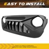 AMERICAN MODIFIED Gladiator Front Grille with Mesh Compatible with Jeep 2018-2023 Wrangler JL and Gladiator JT Models w/o TrailCam - 4 of 4