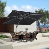 PURPLE LEAF 10' X 12' Patio Umbrella Outdoor Rectangle Umbrella Silvery Cantilever Outdoor Umbrella for Garden Deck Pool Patio - 2 of 4