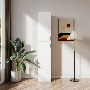 Freestanding Cabinet With Storage Shelves, 2 Doors Modern Storage Cabinet, Sideboard Buffet Storage Chest, For Living Room Hallway - 1 of 4