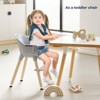 Fodoss 3-in-1 Wooden High Chair for Babies and Toddlers,Convertible Easy Clean Infant Highchair,Modern Design Silla para Comer De Bebe - 2 of 4