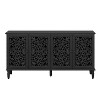 Dexmalle 60" Vintage Design Storage Cabinet with Floral Carvings  for Living Room - 3 of 4