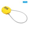 Unique Bargains Gym Toolbox Gate Case Small 3 Digit Padlock with Wire Rope - 3 of 4