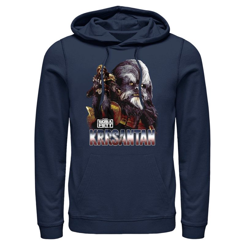 Men's Star Wars: The Book of Boba Fett Krrsantan the Wookiee The Twins Protector Pull Over Hoodie, 1 of 5
