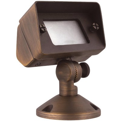 Elegant Lighting FLOOD LIGHT W2in D4in H6in ANTIQUE BRASS INCLUDES STAKE G4 HALOGEN 35W(LIGHT SOURCE NOT INCLUDED)